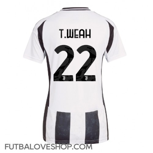 Dres Juventus Timothy Weah #22 Domáci pre Ženy 2024-25 Krátky Rukáv